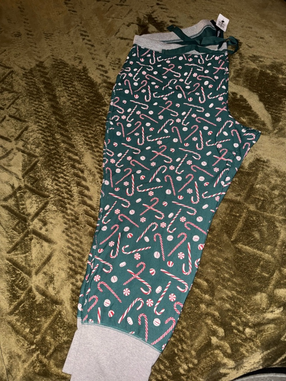 Holiday Candy Cane Green torrid sleep leggings